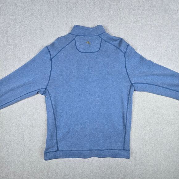 Tommy Bahama Mens Size Large Reversible 1/4 Zip Pullover Sweater Blue Green - Picture 11 of 16
